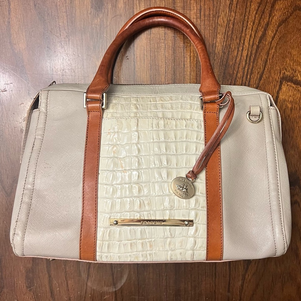 Brahmin Duxbury tri-color large satchel purse